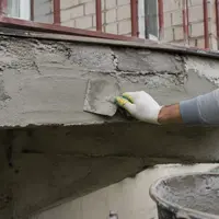 Ремонт бетонной плиты балкона атмосферостойкой шпаклевкой