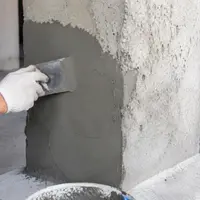 Шпаклевание железобетонной колонны атмосферостойкой шпаклевкой