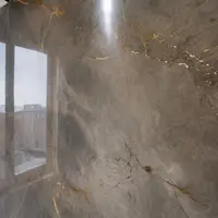 Отделка стены зеркальной шпаклевкой под полированный камень