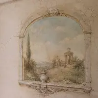 Имитация старинной фрески на стене